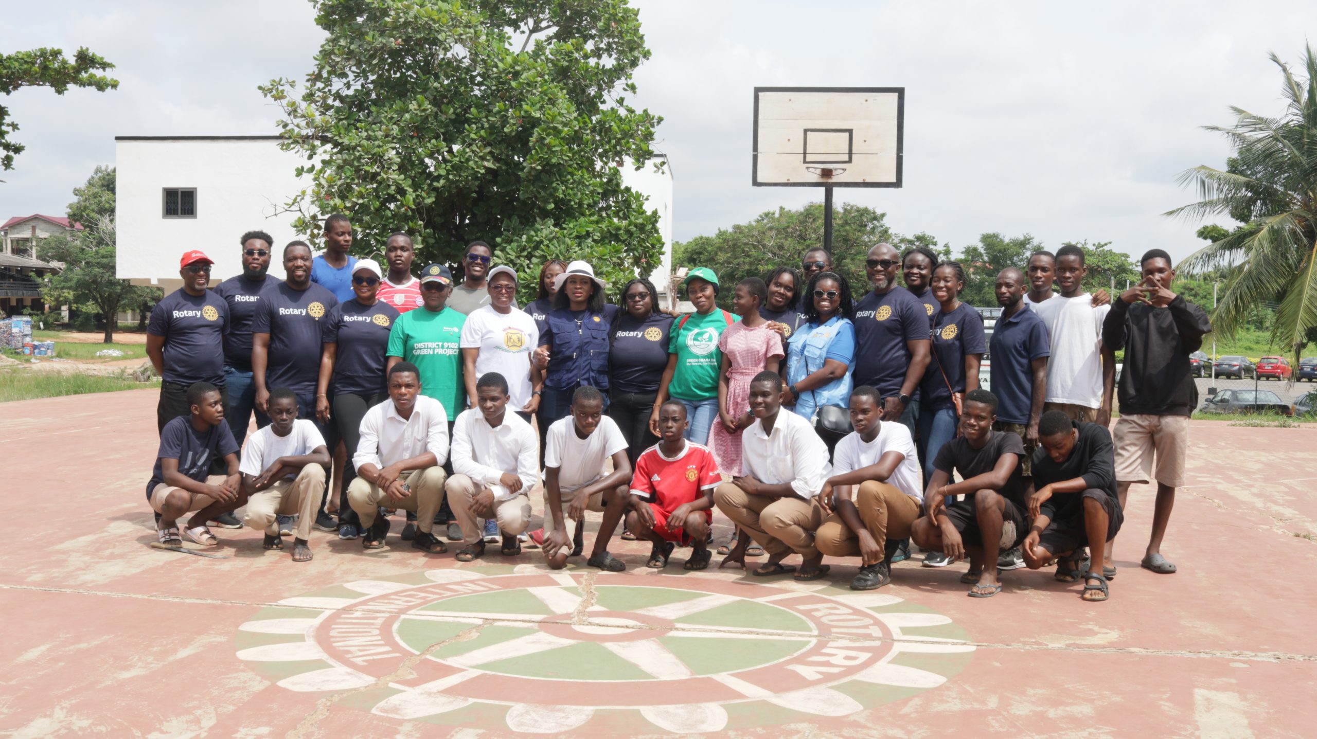 Rotary E-Club of Ghana Plants Trees at Accra High School