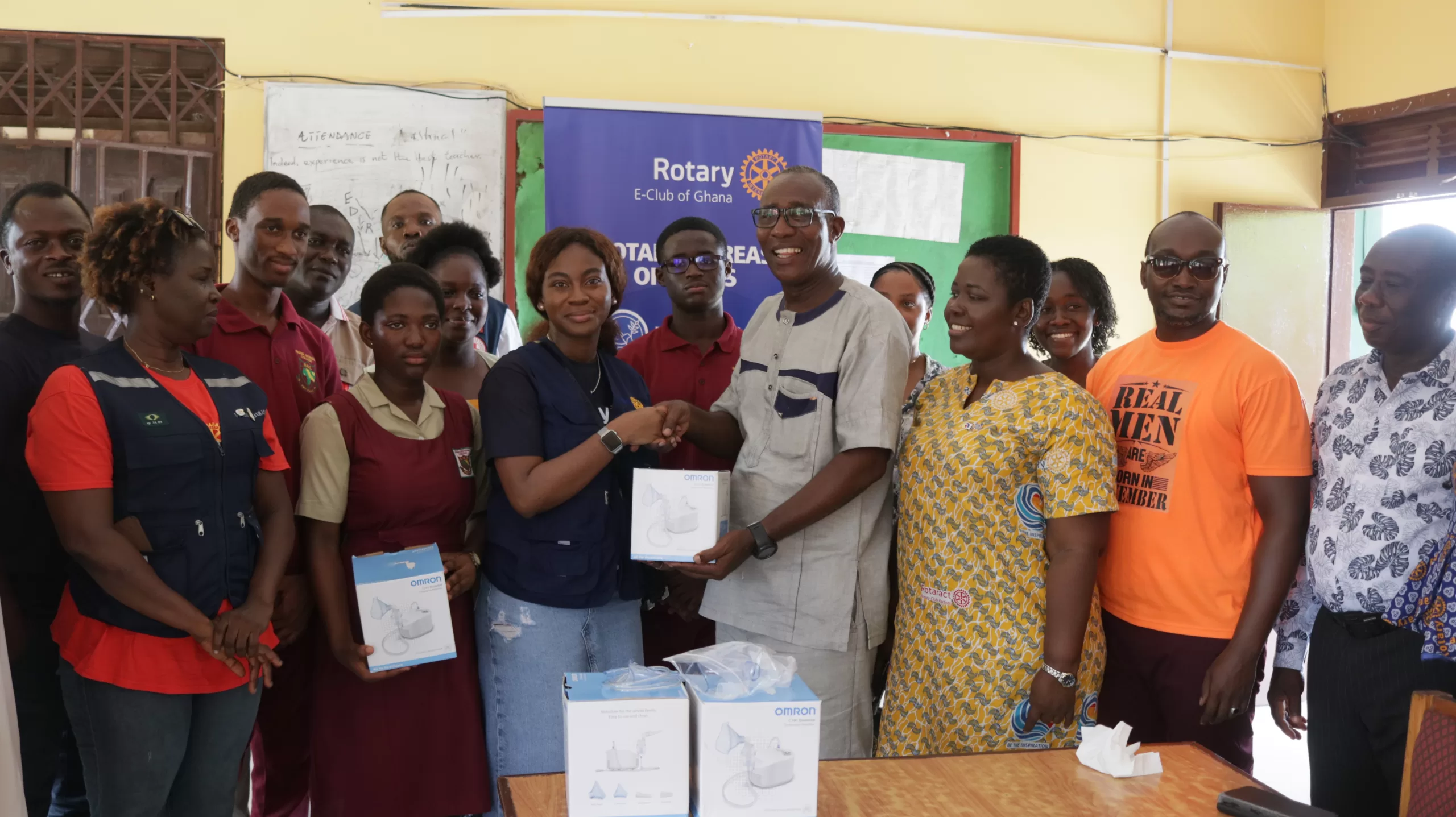 Rotary E-Club Of Ghana Donates To Schools And Hospital